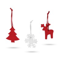 Conjunto de 3 decorações de Natal "Zermatt"